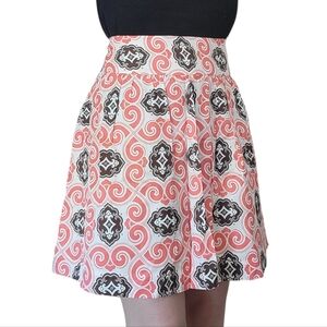 NEW Vineyard Vines Silk Cotton Skirt Medallion Wave Pleated Sz.8